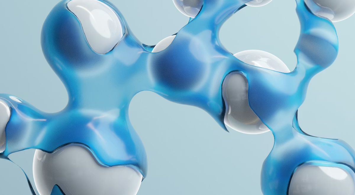 Representación de las moléculas de hidrógeno